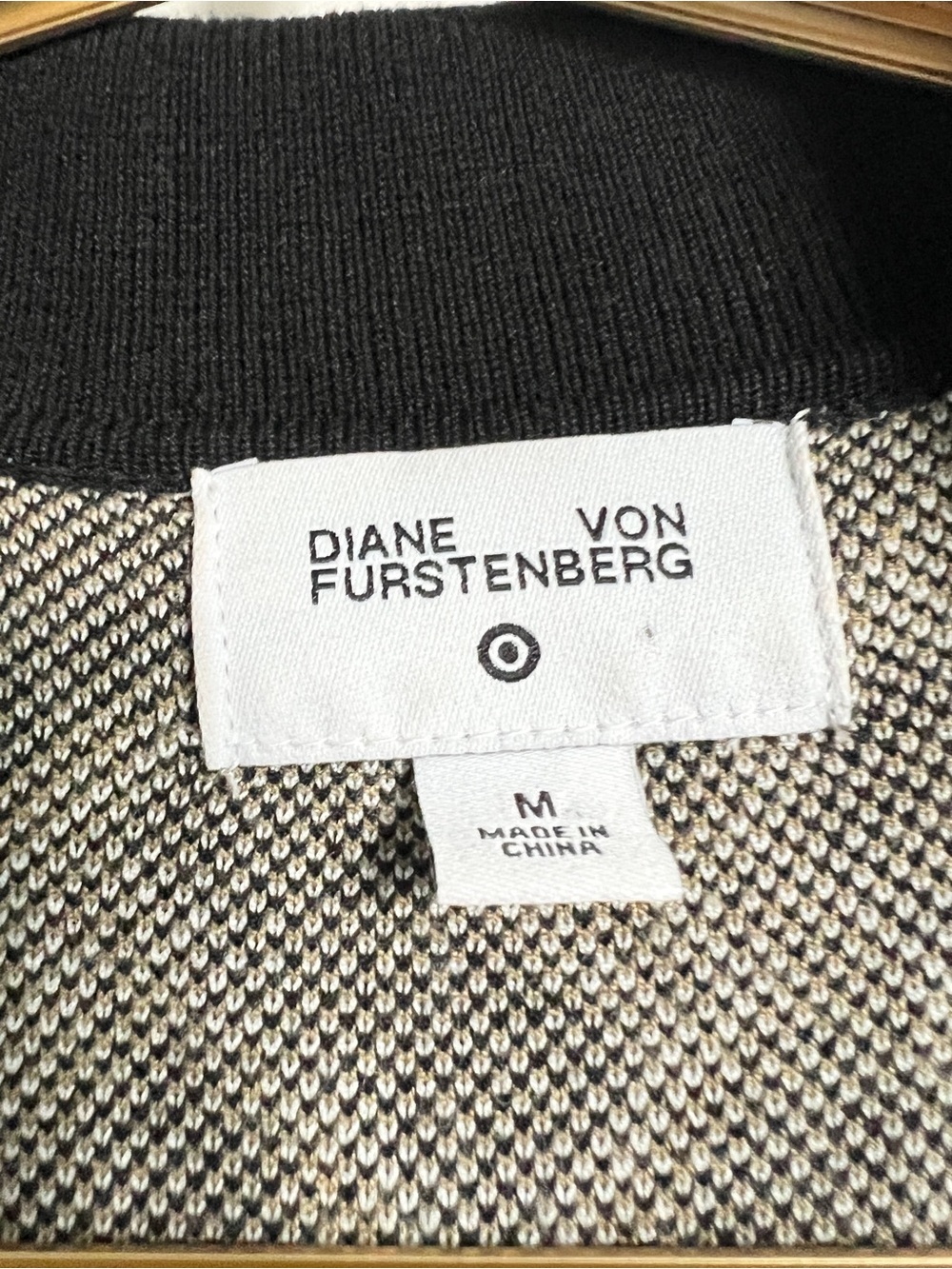Diane von Furstenberg for Target Vintage Weave Collared Wrap Midi Dress M NWOT - Picture 15 of 16